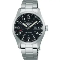 Seiko Ur med mekanisk ur - - 5 SRPJ81 - Rustfrit stål - Sort skive - Sølvarmbånd