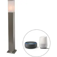QAZQA Smart udendørslampe 80 cm stål inkl. Wifi P45 - Malios