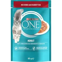 Purina One Adult - Økonomipakke: Okse & Gulerod (52 x 85 g)