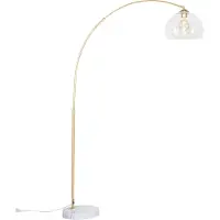 QAZQA Moderne buelampe messing med klart glas - Arc