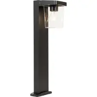QAZQA Moderne udendørs gulvlampe sort 60 cm IP54 - Chimay