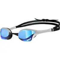 Arena Unisex Cobra Ultra Swipe Racing Swimbrgles til m?nd og kvinder Swipe Anti-Fog Technology Polycarbonate Mirror Lens Bluesilver