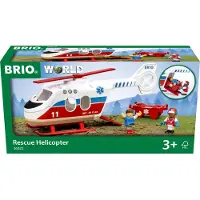 BRIO World Redningslegetøjshelikopter til børn 3 år og derover (Model 63602200) - Træfinish, 2023-udgivelse