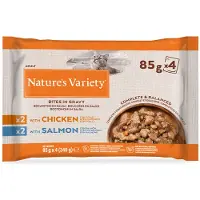 Nature’s Variety Nature's Variety Bites i sauce 44 x 85 g - med kylling og laks
