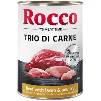 Rocco Økonomipakke: 24 x 400 g Classic Trio di Carne - Okse, Lam & Fjerkræ