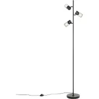 QAZQA Industriel gulvlampe sort 3-lys - Jim