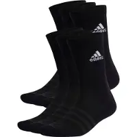 Adidas Sokker Cushioned Crew 6-pak - Sort/hvid, størrelse 31-33