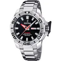 Festina Herreur F20665-4 The Original Diver Sort/Stål Ø46.3 mm
