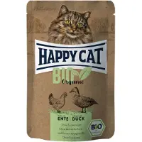 Happy Cat Bio portionspose 12 x 85 g - Øko-Kylling & Øko-And