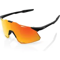 100% Hypercraft Sport Performance Rammel?se solbriller (Matte Black - Hiper Red Multilayer Mirror Lens)