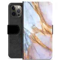 Mtp Products iPhone 12 Pro Max Premium Flip Cover med Pung - Elegant Marmor
