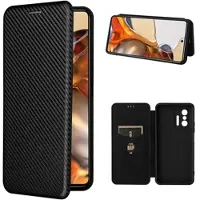 Mtp Products Xiaomi 11T/11T Pro Flip Cover - Karbonfiber - Sort