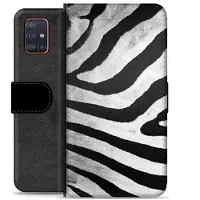 Mtp Products Samsung Galaxy A51 Premium Flip Cover med Pung - Zebra