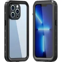 Mtp Products Redpepper Dot+ iPhone 13 Pro Vandtæt Taske - IP68 - Mørkegrå / Sort