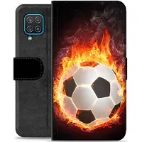 Mtp Products Samsung Galaxy A12 Premium Flip Cover med Pung - Fodbold Flamme