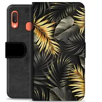 Mtp Products Samsung Galaxy A20e Premium Flip Cover med Pung - Gyldne Blade