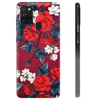 Mtp Products Samsung Galaxy A21s TPU Cover - Vintage Blomster