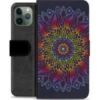 Mtp Products iPhone 11 Pro Premium Flip Cover med Pung - Farverig Mandala