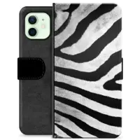 Mtp Products iPhone 12 Premium Flip Cover med Pung - Zebra