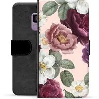 Mtp Products Samsung Galaxy S9 Premium Flip Cover med Pung - Romantiske Blomster