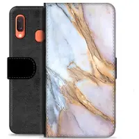 Mtp Products Samsung Galaxy A20e Premium Flip Cover med Pung - Elegant Marmor
