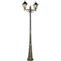 QAZQA Vintage udendørs lanterne antik guld 240 cm 2-lys - Antigua