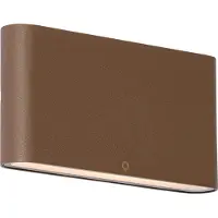 QAZQA Moderne udendørs væglampe rustbrun 17,5 cm inkl. LED IP65 - Batt