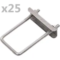 vidaXL U-formet forbindelsesklemme til hegn 25 sæt 60 x 40 mm