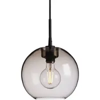 BELID Gloria pendel Ø26 cm Sort/Røgfarvet glas