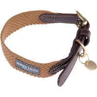 Nomad Tales Bloom Halsbånd, caramel - Str. XS: 30 - 36 cm halsvidde, B 25 mm