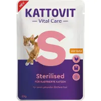 Kattovit | VitalCare | 85g pose - Steriliseret - Kylling 85g