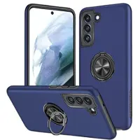 Mtp Products Samsung Galaxy S21 FE 5G Cover med Magnetisk Ring - Navy Blå