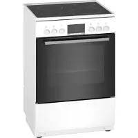 Bosch Serie | 4 HKN31A020U - Komfur - fritstående - bredde: 60 cm - dybde: 60 cm - højde: 90 cm - med selv-rengøring - hvid
