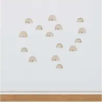 RoomMates RMK4582SCS Retro Rainbow Peel and Stick Wall Decals Pink Sennep Bl? Bl?gr?n brun