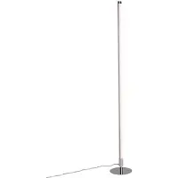 QAZQA Moderne gulvlampe krom inkl. LED 3-trins dæmpbar - Line-up