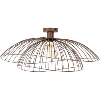 QAZQA Smart loftlampe bronze med dobbelt skærm 45 cm inkl. WiFi G95 - Pua