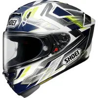 Shoei X-SPR Pro Escalate TC-2 Integralhjelm Blå/Hvid/antracit/Gul 2XL