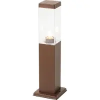 QAZQA Moderne udendørs lampestolpe rustbrun 45 cm - Malios