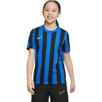 Nike Spilletrøje DF Striped Division IV - Konge blå/Sort/Hvid Børn, størrelse S: 128-137 cm