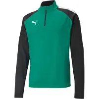 Puma Træningstrøje teamLIGA 1/4 Lynlås - Grøn/Sort, størrelse Small