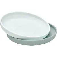 Cam Cam Tallerkener - Silikone - 2-pak - Regnbue - Blue Mix - - OneSize - Tallerken