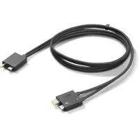 Lenovo Split Cable - Thunderbolt kabel - USB-C/strøm DC jackstik til USB-C, Slim Tip - Thunderbolt 4 - 70 cm - sort - for ThinkCentre M75t Gen 2 11W5