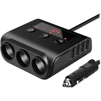 Mtp Products Premium Cigarettænder Kontaktsplitter / 4xUSB Biloplader TR12