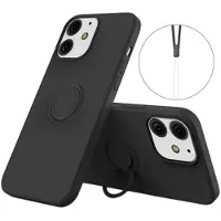 Mtp Products iPhone 13 Mini Liquid Silikone Cover med Ring Holder - Sort