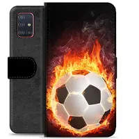 Mtp Products Samsung Galaxy A51 Premium Flip Cover med Pung - Fodbold Flamme