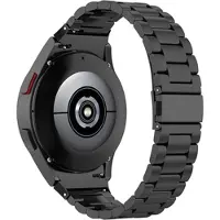 Mtp Products Elegant Samsung Galaxy Watch4/Watch4 Classic/Watch5/Watch6/Watch FE/Watch7 Rustfrit Stål Rem - Sort