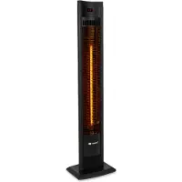 Vonroc Terrassevarmer - Filicudi - 2000W | Fritstående - Kulstofelement | LCD skærm - Timer | Sort | Inkl. Fjernbetjening