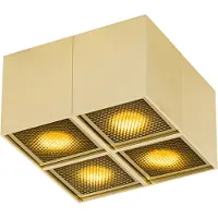 QAZQA Design Spotlight Guld 4-lys - Qubo Honey