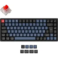 Keychron K2 Pro QMK/VIA Wireless RGB Hot Swap K Pro Red - Gaming Tastatur - Uden Numpad - Nordisk - Sort