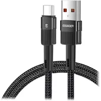 Mtp Products Essager Quick Charge 3.0 USB-C Kabel - 66W - 2m - Sort